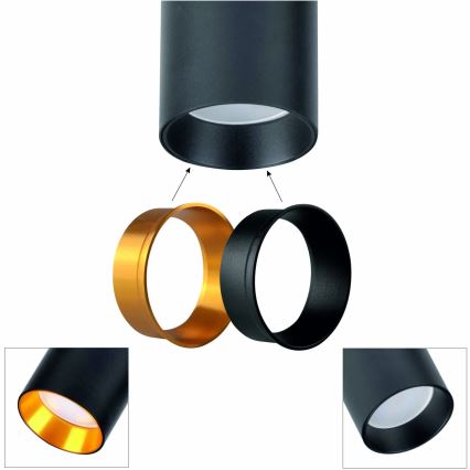 Κρεμαστό φωτιστικό οροφής  MARIBEL 4xGU10/10W/230V μαύρο