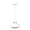 Κρεμαστό φωτιστικό οροφής MARTI 1xE27/15W/230V λευκό/γυαλιστερό χρώμιο