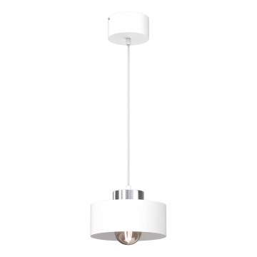 Κρεμαστό φωτιστικό οροφής MARTI 1xE27/15W/230V λευκό/γυαλιστερό χρώμιο