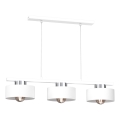 Κρεμαστό φωτιστικό οροφής MARTI 3xE27/15W/230V λευκό/γυαλιστερό χρώμιο