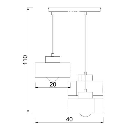 Κρεμαστό φωτιστικό οροφής MARTI 3xE27/15W/230V λευκό/γυαλιστερό χρώμιο