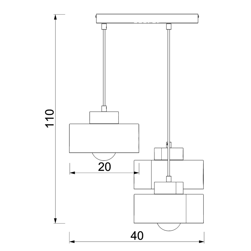 Κρεμαστό φωτιστικό οροφής MARTI 3xE27/15W/230V λευκό/γυαλιστερό χρώμιο