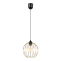 Κρεμαστό φωτιστικό οροφής MATT 1xE27/60W/230V μαύρο/χρυσό