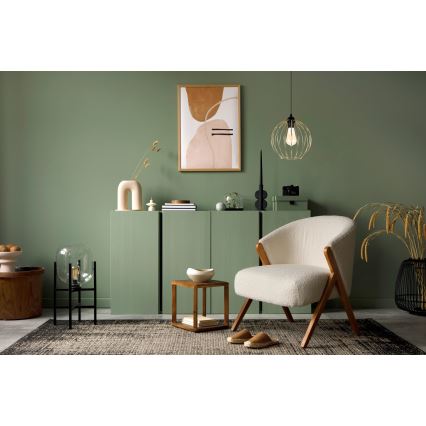 Κρεμαστό φωτιστικό οροφής MATT 1xE27/60W/230V μαύρο/χρυσό