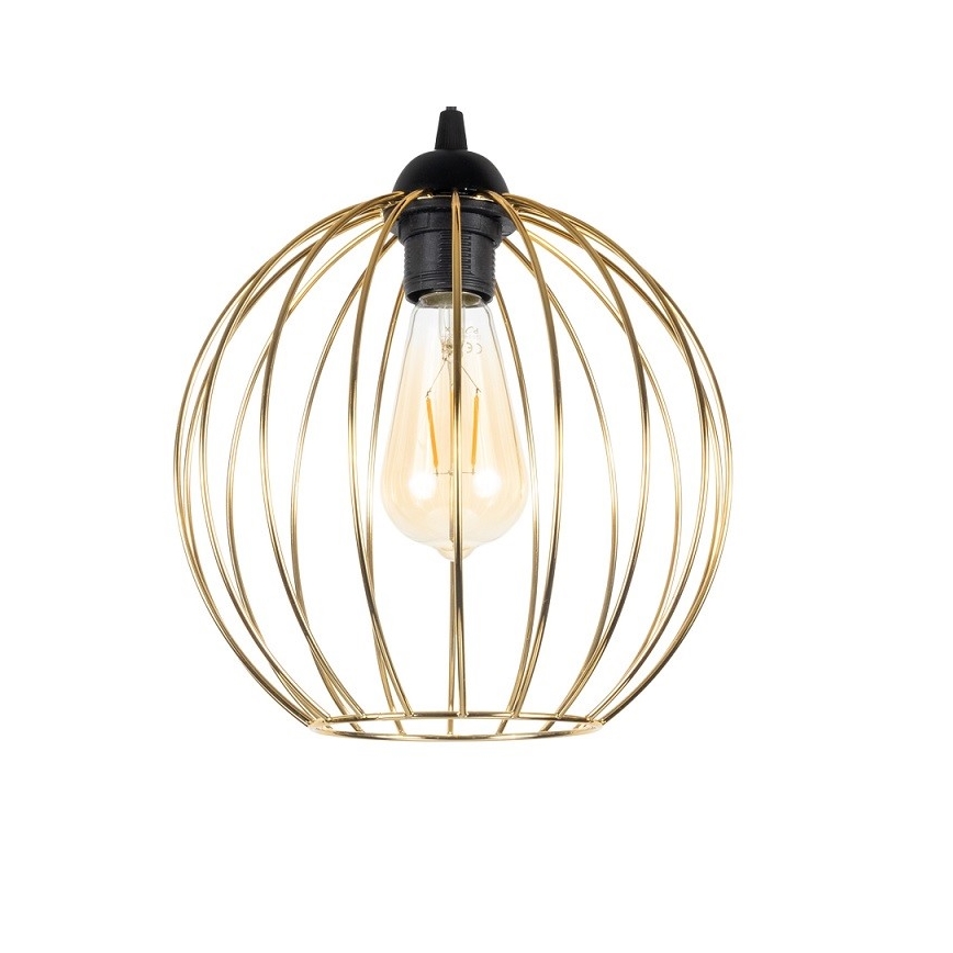 Κρεμαστό φωτιστικό οροφής MATT 1xE27/60W/230V μαύρο/χρυσό