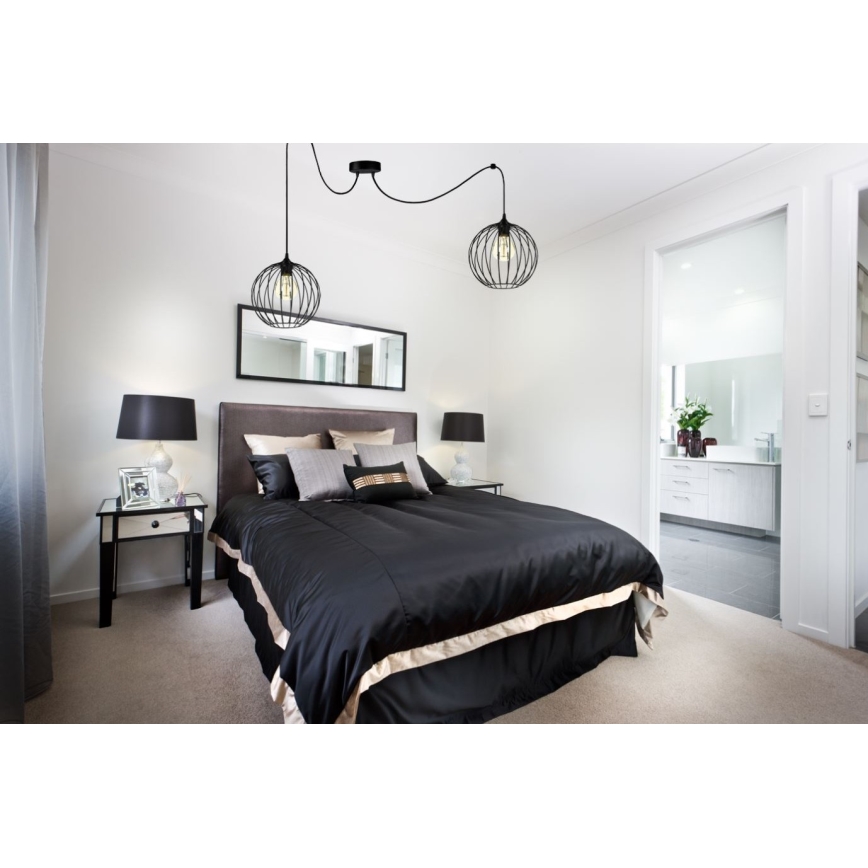 Κρεμαστό φωτιστικό οροφής MATT 2xE27/60W/230V spider