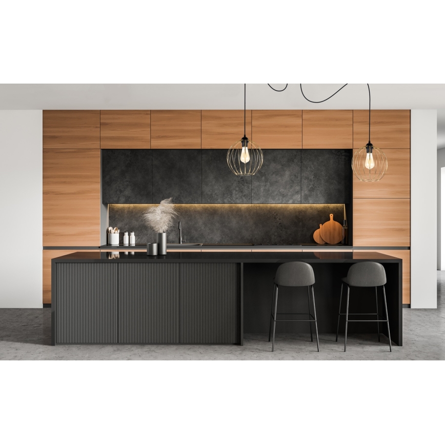 Κρεμαστό φωτιστικό οροφής MATT 2xE27/60W/230V spider μαύρο/χρυσό