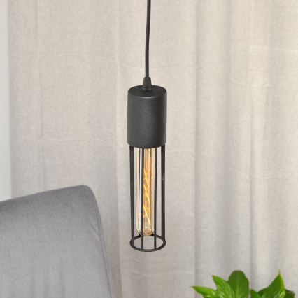 Κρεμαστό φωτιστικό οροφής MELODY 1xE27/15W/230V μαύρο