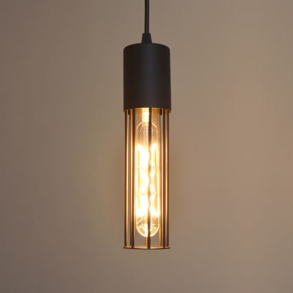 Κρεμαστό φωτιστικό οροφής MELODY 1xE27/15W/230V μαύρο