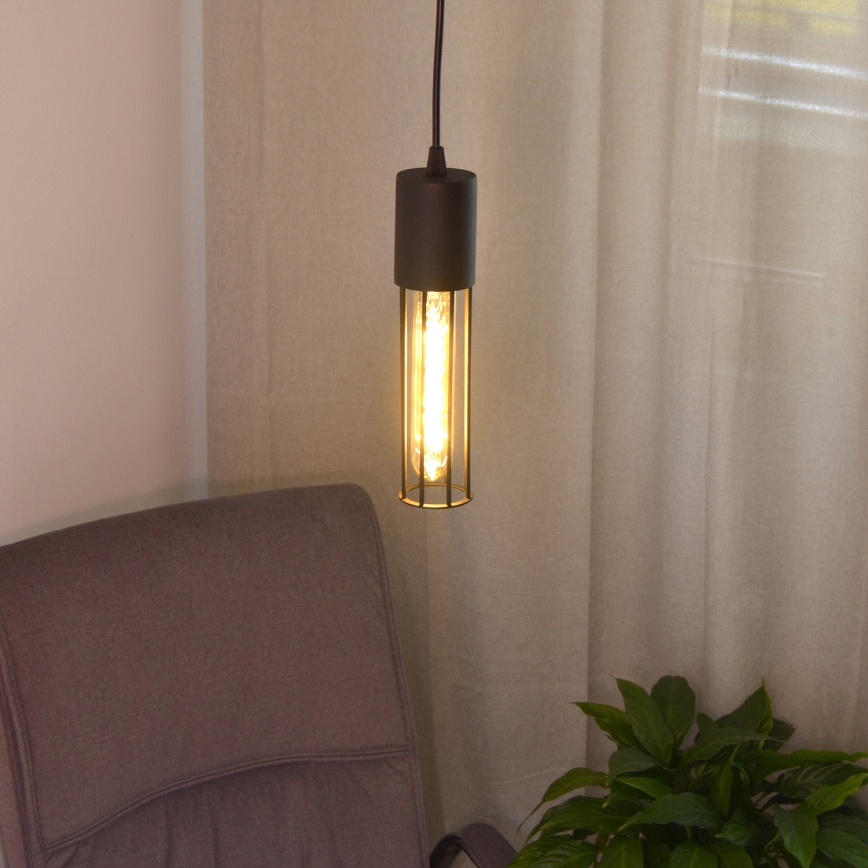 Κρεμαστό φωτιστικό οροφής MELODY 1xE27/15W/230V μαύρο