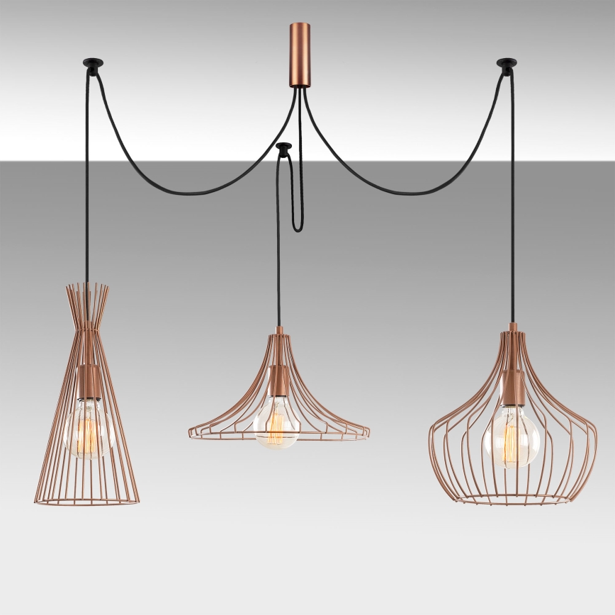 Κρεμαστό φωτιστικό οροφής MEZOPOTAMYA 3xE27/40W/230V spider