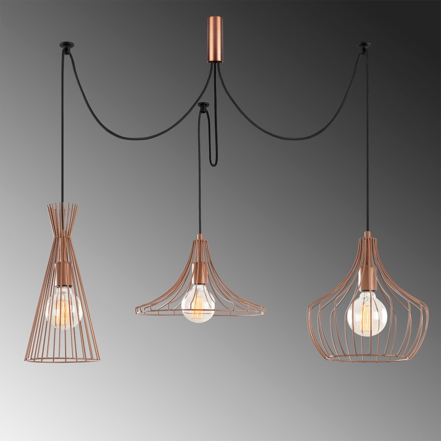 Κρεμαστό φωτιστικό οροφής MEZOPOTAMYA 3xE27/40W/230V spider