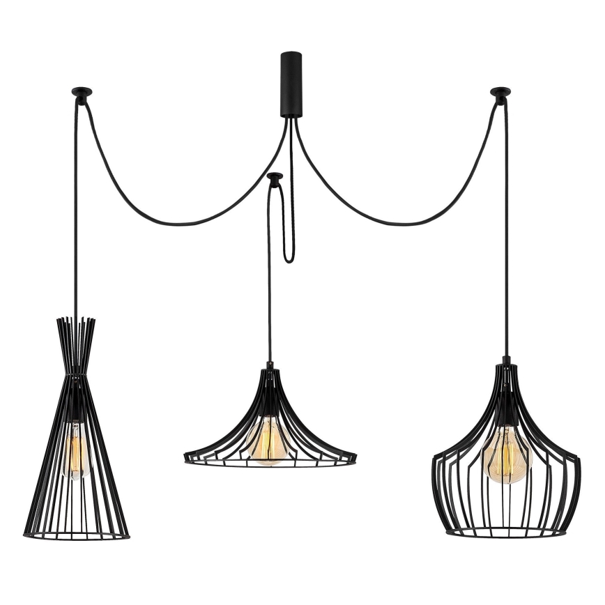 Κρεμαστό φωτιστικό οροφής MEZOPOTAMYA 3xE27/40W/230V spider