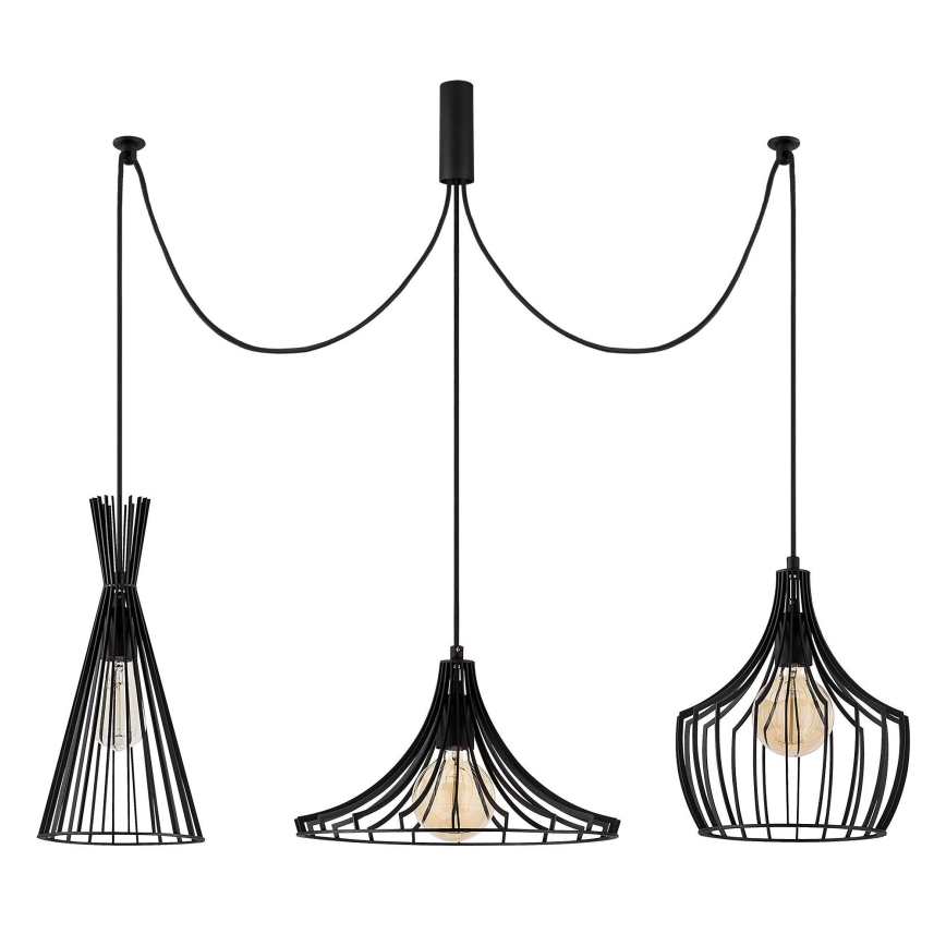 Κρεμαστό φωτιστικό οροφής MEZOPOTAMYA 3xE27/40W/230V spider