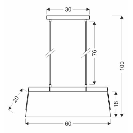 Κρεμαστό φωτιστικό οροφής MILBURY 2xE27/40W/230V καφέ