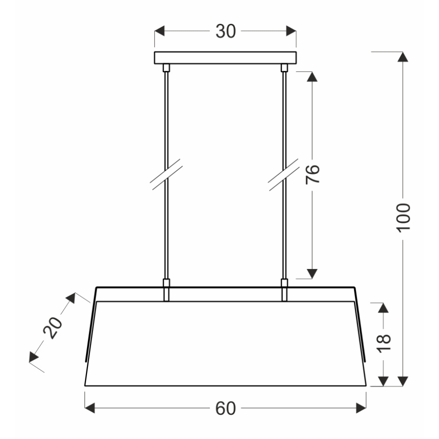 Κρεμαστό φωτιστικό οροφής MILBURY 2xE27/40W/230V καφέ