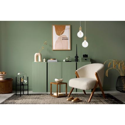 Κρεμαστό φωτιστικό οροφής MIROS 2xE27/60W/230V στρογγυλό λευκό/χρυσό