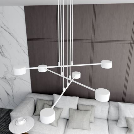 Κρεμαστό φωτιστικό οροφής MODUS 6xGX53/10W/230V λευκό