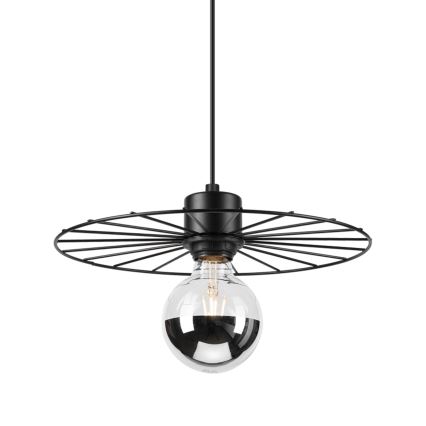 Κρεμαστό φωτιστικό οροφής MONTANA 1xE27/15W/230V διάμετρος 30 cm μαύρο