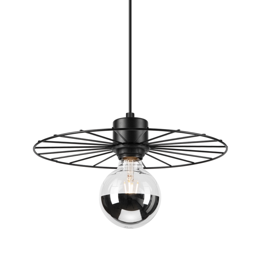 Κρεμαστό φωτιστικό οροφής MONTANA 1xE27/15W/230V διάμετρος 30 cm μαύρο