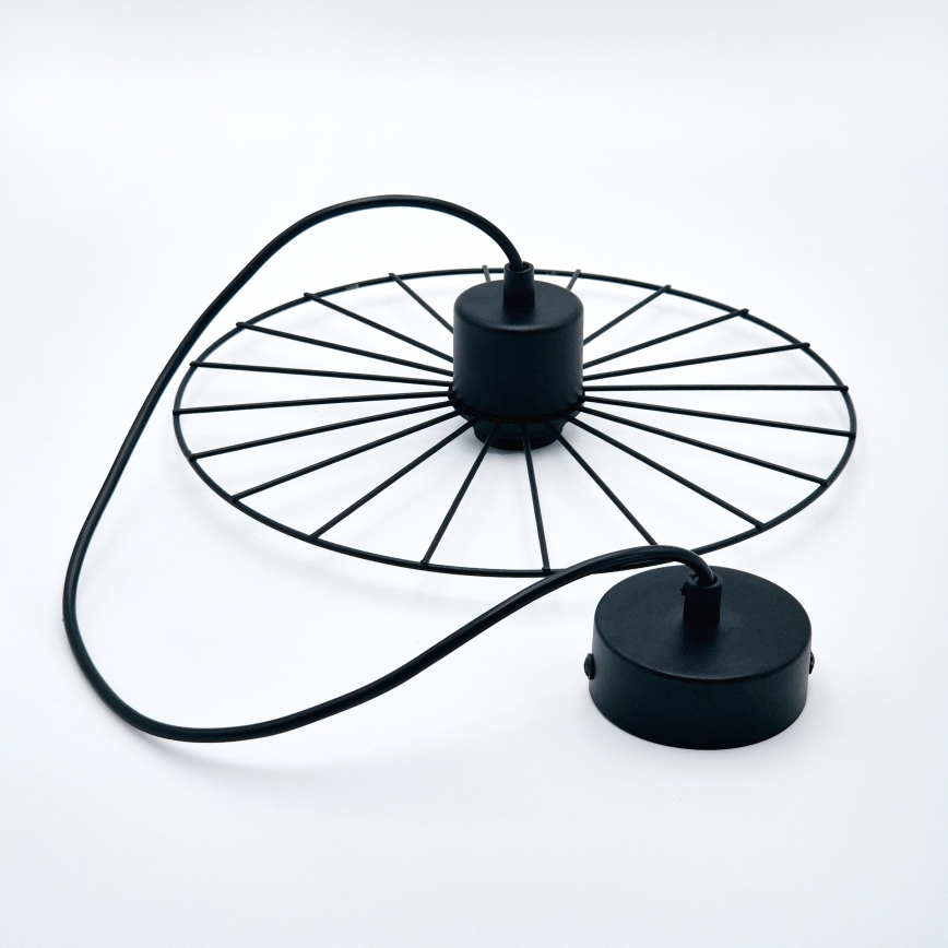 Κρεμαστό φωτιστικό οροφής MONTANA 1xE27/15W/230V διάμετρος 30 cm μαύρο