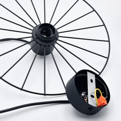 Κρεμαστό φωτιστικό οροφής MONTANA 1xE27/15W/230V διάμετρος 30 cm μαύρο