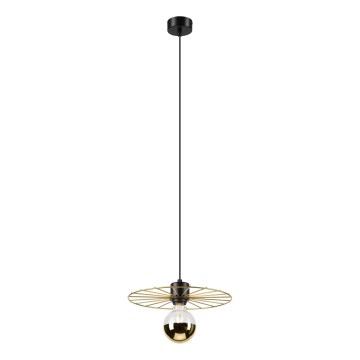 Κρεμαστό φωτιστικό οροφής MONTANA 1xE27/15W/230V διάμετρος 30 cm χρυσό/μαύρο
