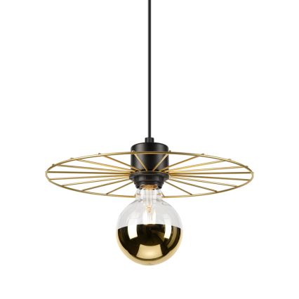 Κρεμαστό φωτιστικό οροφής MONTANA 1xE27/15W/230V διάμετρος 30 cm χρυσό/μαύρο