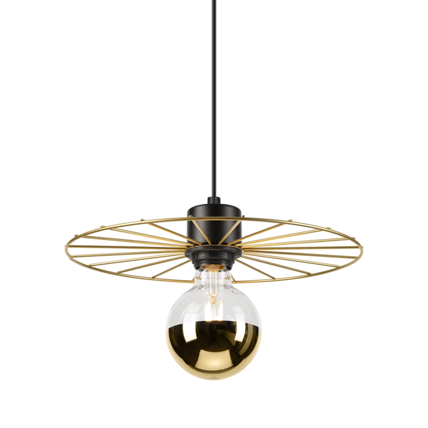 Κρεμαστό φωτιστικό οροφής MONTANA 1xE27/15W/230V διάμετρος 30 cm χρυσό/μαύρο