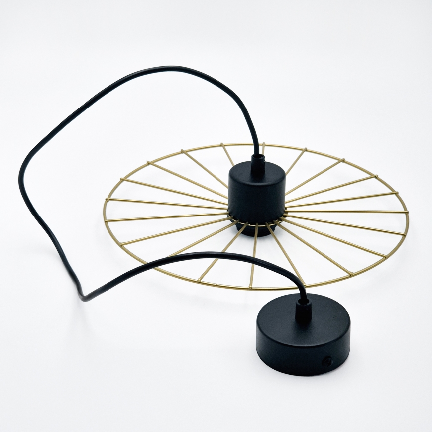 Κρεμαστό φωτιστικό οροφής MONTANA 1xE27/15W/230V διάμετρος 30 cm χρυσό/μαύρο