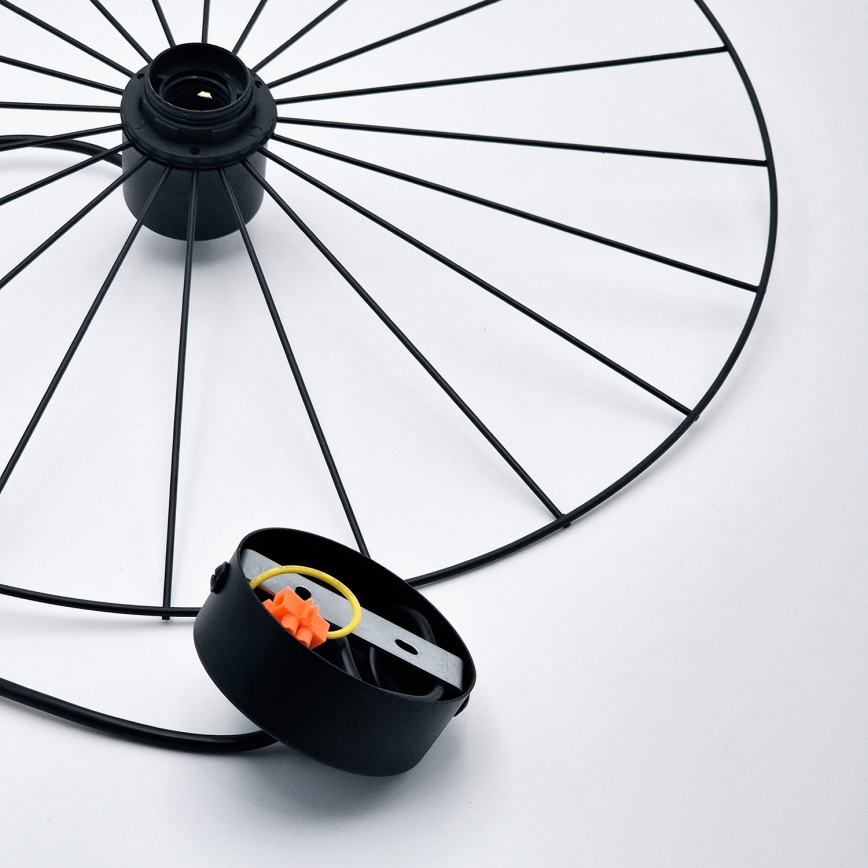 Κρεμαστό φωτιστικό οροφής MONTANA 1xE27/15W/230V διάμετρος 45 cm μαύρο