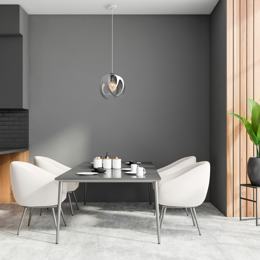 Κρεμαστό φωτιστικό οροφής MOONLIGHT 1xE27/15W/230V γκρι