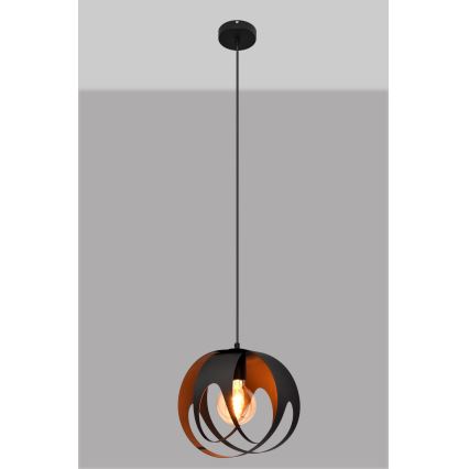 Κρεμαστό φωτιστικό οροφής  MOONLIGHT 1xE27/15W/230V μαύρο