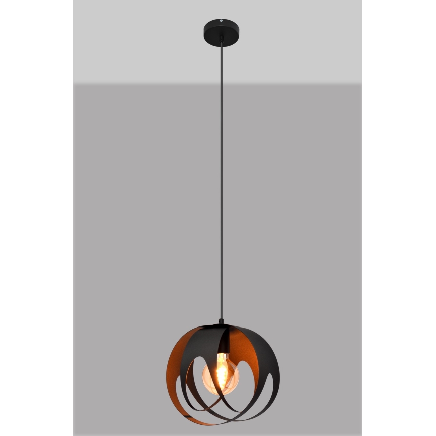 Κρεμαστό φωτιστικό οροφής  MOONLIGHT 1xE27/15W/230V μαύρο