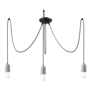 Κρεμαστό φωτιστικό οροφής NESO 3xE27/15W/230V spider τσιμέντο