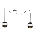 Κρεμαστό φωτιστικό οροφής NESS 2xE27/60W/230V spider μαύρο/λευκό