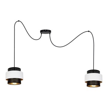Κρεμαστό φωτιστικό οροφής NESS 2xE27/60W/230V spider μαύρο/λευκό
