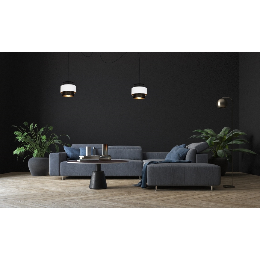 Κρεμαστό φωτιστικό οροφής NESS 2xE27/60W/230V spider μαύρο/λευκό