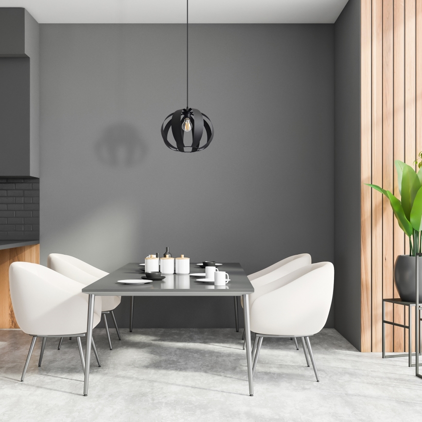 Κρεμαστό φωτιστικό οροφής NEWTON 1xE27/15W/230V μαύρο