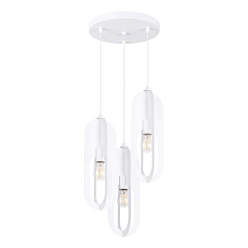 Κρεμαστό φωτιστικό οροφής NICUS 3xE27/15W/230V λευκό