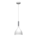 Κρεμαστό φωτιστικό οροφής NOAK 1xE27/15W/230V λευκό/γυαλιστερό χρώμιο