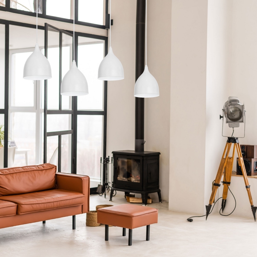 Κρεμαστό φωτιστικό οροφής NOAK 4xE27/15W/230V γκρι