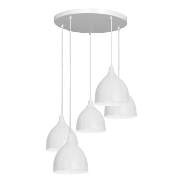 Κρεμαστό φωτιστικό οροφής NOAK 5xE27/15W/230V γκρι