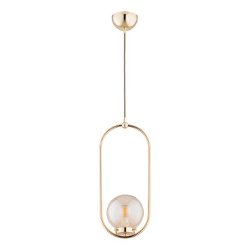 Κρεμαστό φωτιστικό οροφής OVAL 1xE14/10W/230V χρυσό