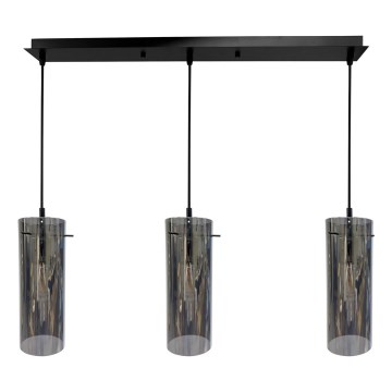 Κρεμαστό φωτιστικό οροφής PADOVA 3xE27/15W/230V μαύρο