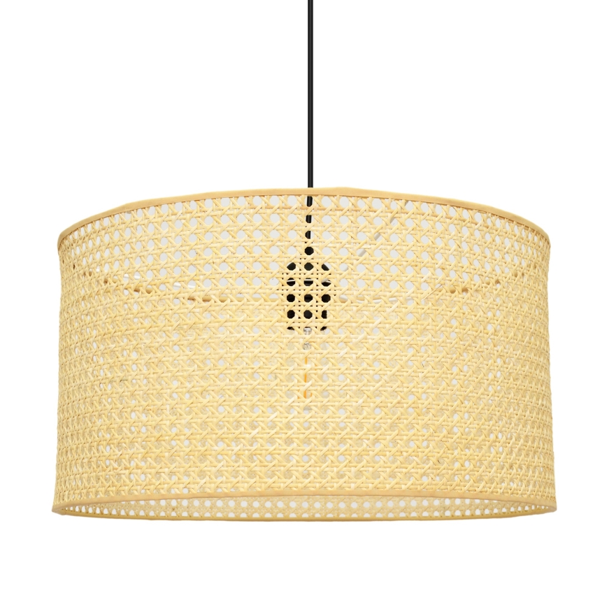 Κρεμαστό φωτιστικό οροφής ράγα ALBA 3xE27/15W/230V rattan/μαύρο