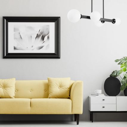 Κρεμαστό φωτιστικό οροφής ράγα ASTRO 4xG9/5W/230V μαύρο