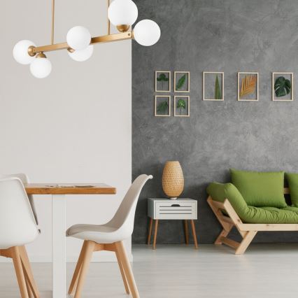 Κρεμαστό φωτιστικό οροφής ράγα ASTRO 6xG9/5W/230V χρυσό