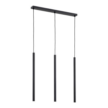 Κρεμαστό φωτιστικό οροφής ράγα COLLET 3xG9/40W/230V μαύρο