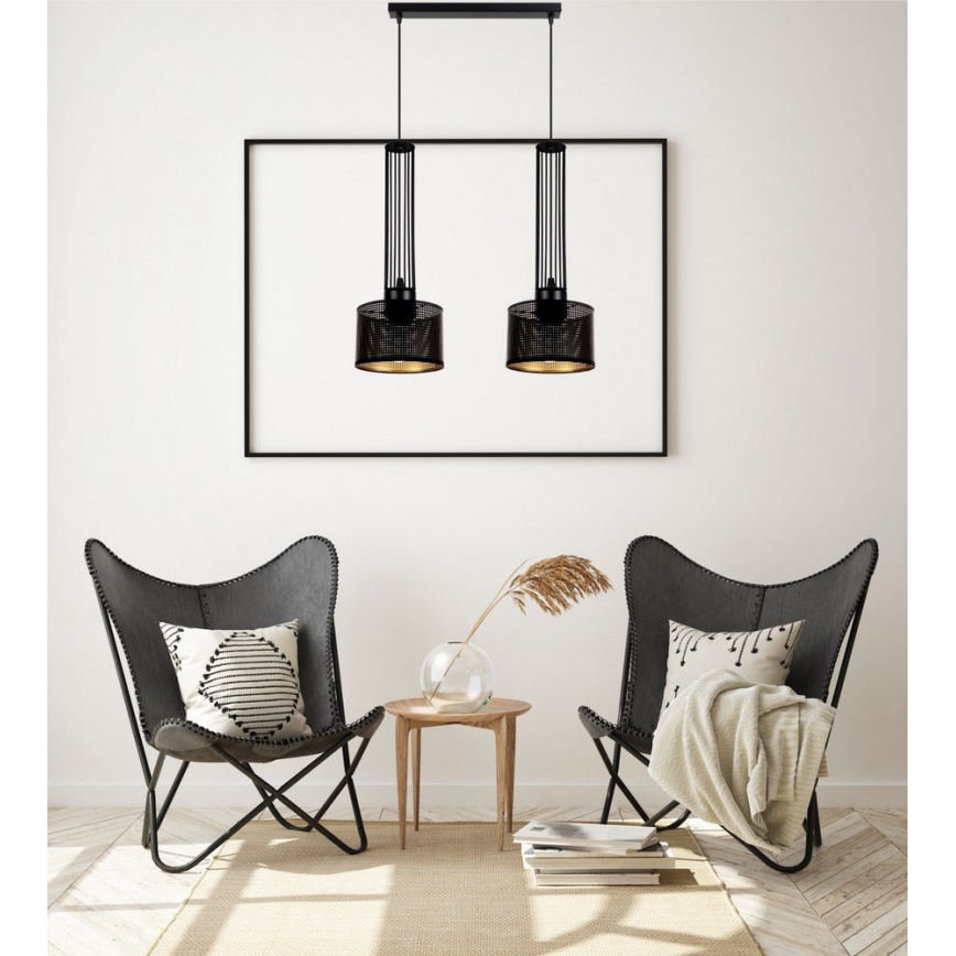 Κρεμαστό φωτιστικό οροφής ράγα ELIS 2xE27/60W/230V